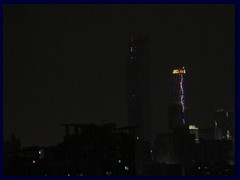 Guangzhou skyline by night seen from our hotel room at the YuTong.